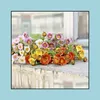 Decorative Flowers Wreaths Sunflower Simation Daisy Artificial Dried Dekoration Wedding Decoration Flower Home Decor Festive Drop Delivery