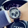 Uxury Watch 날짜 GMT 인기있는 비즈니스 트렌드 전-오토바이티스 그린 워터 유령 기계적 남성 및 여학생 방수 광화 Ditongna Hollow Out