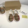 Casual Shoes Kids Designer Sneakers Classic Plaid House Check Slip-On Lazy Toddler