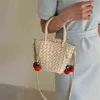 Borse a tracolla per tessitura di paglia per le donne Borsa a tracolla per donna di marca di moda estiva piccola patta Borsa per donna nuova Totes Borsa da spiaggia femminile al mare G220531