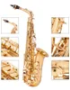 Brass gold-plated drop professional Alto saxophone original 803 key-shaped European electrophoresis gold process SAX