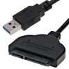 USB SATA -kablar USB3.0 till SATA -adapter Datorkabelanslutningar Stöd 2,5 tum SSD HDD -hårddiskdisk