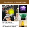 Occhiali da sole Glassless Glass Man Woman Rectangle Natural Crystal Stone Oclaces Vintage Anti Eye Dry Uv400 di qualità superiore.