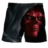 Męskie szorty męskie czaszkę horror 3D nadrukowana letnia moda na plażę swobodną szybką suchą rozmiar UE Zakresywny strój kąpielowy 6xlmen's Naom