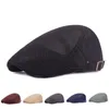 Berets Summer Men kobiety swobodne beret hat moda solidna kolor płaski czapek sboy w stylu regulowane oddychane kapsberety siatki