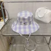 Fashion Bucket Hat Designer Wide Brim Hats Character DrawString Caps for Woman 6 Colors High Quality209B