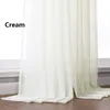 LISM solide blanc Tulle voilages pour salon décoration la chambre cuisine Voile Organza 220809