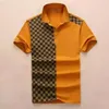 Men Polo shirts mode casual hiphop streetwear borduurbrief gekleurde print heren polos shirts