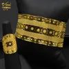 Aniid Dubai Verstellbarer Goldarmarm mit Ring für Frauen Afrikanische Bijoux Armband Schmuck Nigerian Hochzeit Schmuck Geschenk 220713686345800176