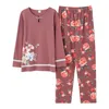 Winter herfst dames pyjama's thuiskleding plus maat slaapkleding set lange mouwen pamas voor pijama sets 100% katoen pijama's 220329 s s s s s
