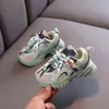 Sneakers 2021 Boys Girls Baby Lace-Up Fashion Sneaker Toddler Kids Trainers Infant Soft Shoes Children Sport Shoes G220527