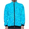 Water Wave Impression Sweatshirts Homme Femmes Runing Sport Coats Automne Hiver Jacket Casual Zipper Stand Collier