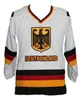 C26 Nik1 # 11 scheibler # 68 fritz Team Germany Retro Classic Maglia da hockey su ghiaccio Mens cucita personalizzata qualsiasi numero e nome