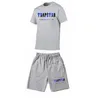 TRAPSTAR Tracksuit Set Men T ShirtShorts Sets Summer Sportswear Jogging Pants Streetwear Harajuku Tops Tshirt Suit D220618