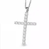 Luxury Pendant Necklaces Cross 925s 45 cm Diamond Pendant 18k Gold Plated Clavicle Jewelry Women Fashion Sweater Chain With original box