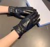 Damen Winter Fünf-Finger-Handschuhe Leder Feine Fleece-Handschuhe Outdoor-Aktivitäten Warmer Schutzhandschuh