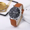 Polshorloges modeheren horloges vrouwen luxe lederen band mannelijke kwarts kijken hoogwaardige polshorloge elegante mannen jurk clockwristwatches