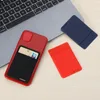 Card Holders Universal Self-Adhesive Sleeves Phone Wallet Case Stick On ID Holder Silicone Cellphone Pocket CoverCard