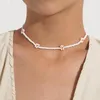 Chokers kolory bohemian koralika stokrotka kwiat choker naszyjnik Korea kolorowy mały akryl krótki obojczyk dla kobiet dziewczęcy Sidn22