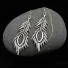 Dangle & Chandelier Jewelry Bohemian Tribal Style Peacock Feather Earrings Temperament Retro Stud Women Gift WholesaleDangle