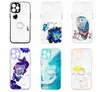 Étuis porte-bagues en métal pour iphone 13 pro max 12 11 X XR XS MAX 7 PLUS Bling Glitter Coeur Amour Océan Dur PC Acrylique TPU Papillon Fleur Couverture arrière