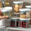 Vorratsflaschen, Gläser, Lebensmittel-Kunststoffbehälter mit Ausgussdeckel, transparenter versiegelter Tank, Zuckerdose, Glas für lose Körnerprodukte in der Küche