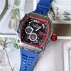 3-pin 2022 Fashion Brand Automatic Watches Men's Waterproof Skeleton Wrist Watch With women men Leather strap231t