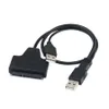 High Speed Dual USB 2.0 to SATA HDD Hard Converter Disk Drive Adapter Cables