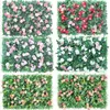 Dekoracyjne kwiaty wieńce 40x60 cm zielone rośliny sztuczne panel ścienny plastikowe trawniki zewnętrzne dywan dekoracje domowe