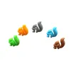 귀여운 다람쥐 실리콘 티백 홀더 매달려 컵 클립 바 도구 홈 용품 5 색