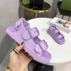 2022 Womens Sandals Designer tofflor Kvinnor Summerskor Beach Casual Platforms Sandal Solid Sports Slipper Rubber Patent Leather G227163F