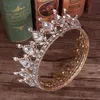 Bruids Crowns Haarbanden Dames Bruid Crystal Tiara Meisje Hoofdband Cirkel Big Crown Wedding Tiaras Headpieces Verjaardagsfeestje Tiaras Sieraden Accessoires