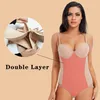 Underwire White Bodysuit Women Shapers Stretch Solid Color Silky Underwear Bodysuits Shapewear 2206298316308