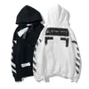 Klassieke heren witte zwarte hoodies losse mode sweatshirts zipper hoodie katoenen pullover lange mouwen rug olieverf pijl pijl x mannen dames tops capuchon jas pdkc