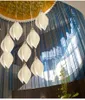 Moderna keramik kronblad ledd hängande lamplampor glans hotell lobby villa loft dekor vardagsrum hem trappor hängande ljus fixtur