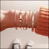 Charm armband smycken säljare 2021 europeisk amerikansk bohemisk prydnad vintage metallvatten krusning spetsarmband dräkt dhfsl