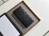 Modedesigners marmont plånbok mens kvinnor långa plånböcker av hög kvalitet präglad märke märke mynt handväskekorthållare koppling med origina box dammväska 30g7774