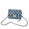 حقيبة صغيرة شهيرة حقيبة واحدة من رسول كتف واحد مصممة لتصميم Cowboy Checkerboard Link Bag 220426