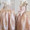 Robes de fille vintage perles luxueuses perles en dente