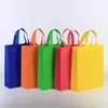 새로운 다채로운 접이식 가방 비 직물 직물 접이식 쇼핑백 재사용 가능한 친환경 접이식 가방 새로운 숙녀 보관 가방 F0702