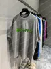 22ss Herr Dam Designers t-shirt Graffiti bokstäver Paris tryck kort ärm Crew Neck Streetwear svart grå vit xinxinbuy XS-L