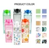 USA Warehouse 500ml Plastic Milk Box Clear Plastic Milk Carton Water Bottle Square Juice Bottles for Outdoor Sports Travel BPA Free