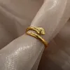 Snake -ringen voor vrouwen mannen roestvrij staal goud zilveren kleur vinger ring vintage gothic homme esthetische sieraden anillos mujer 220719