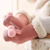 Baby Thicker Warm Socks D FlowerRabbit Soft Plush Foot Socks Newborn Breathable Anti Slip Knitted Knee High Socks J220621