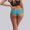 3 pcs / parties Grande Taille Sexy Briefs Dames Boyshort Dentelle Slip Boxers Sans Couture Transparent Évider S-4XL Sous-Vêtements Culotte L220801