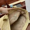 Tasarımcı Rrive Gauche Bags Kadınlar Saint Laurent İşlemeli Tote Yumuşak Stil Tığ işi Desen Omuz Ton Kolu Çanta 30cm