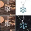 Collane a pendente Collana in cristallo Snowflake Film 3D The Snow Queen Dichiarazione Necklac Yydhhome Delivery Delivery 2021 Gioielli pe Yydhhome Dh0ip