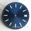 Armbanduhr 29mm Sterile schwarz blau weiß graues Uhrenblatt Fit NH35 NH36A Miyota 82 Serie Bewegung Automatische Uhren AccessoiresWristwatche