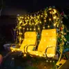 크리스마스 장식 LED 네트 메쉬 스트링 라이트 야외 방수 정원 웨딩 파티 창 커튼 장식 램프 1.5x1.5m 6x4m 8x10m