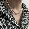 Kettingen eenvoudige roestvrijstalen karabijnhaak parelparelstitch ketting ketting heren industriële stijl ontwerp trendy hiphop mannelijke juweliers sidn22